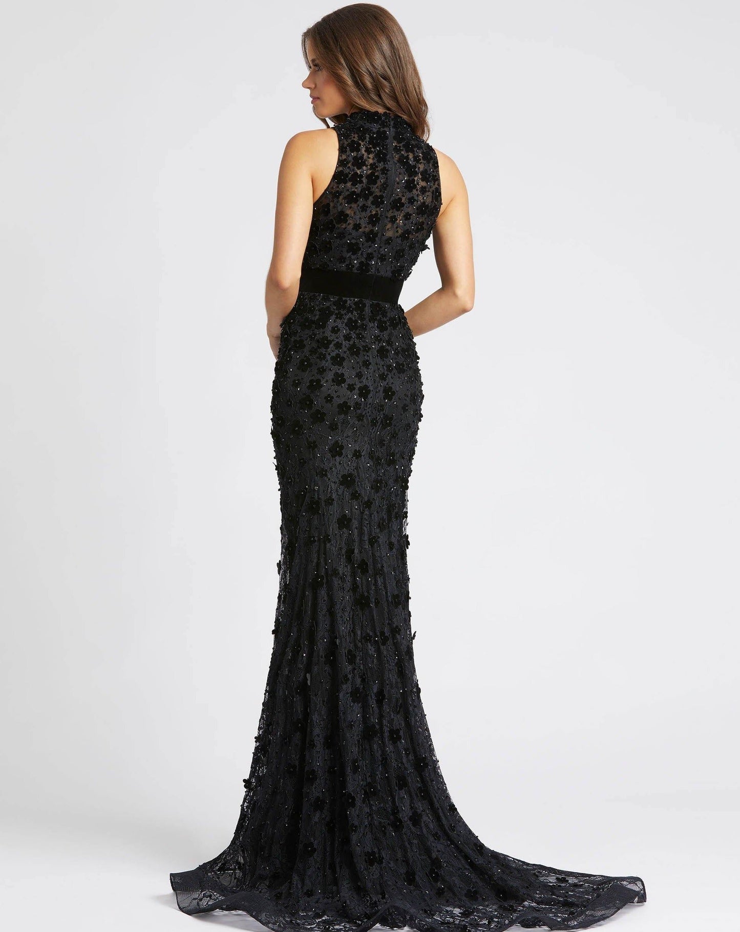 Mac Duggal Long Formal Halter Evening Dress 66589 - The Dress Outlet