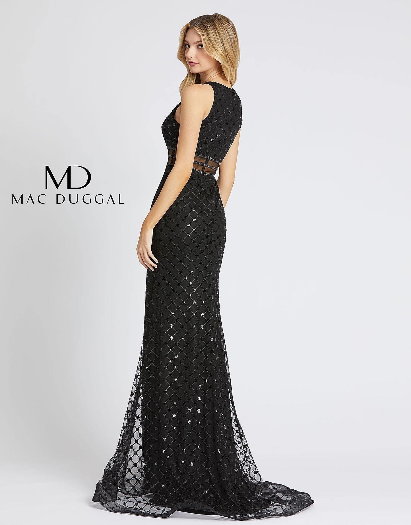 Mac Duggal Long Formal Halter Prom Dress 67329L - The Dress Outlet