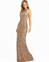 Mac Duggal Long Formal Metallic Evening Dress 4818 - The Dress Outlet