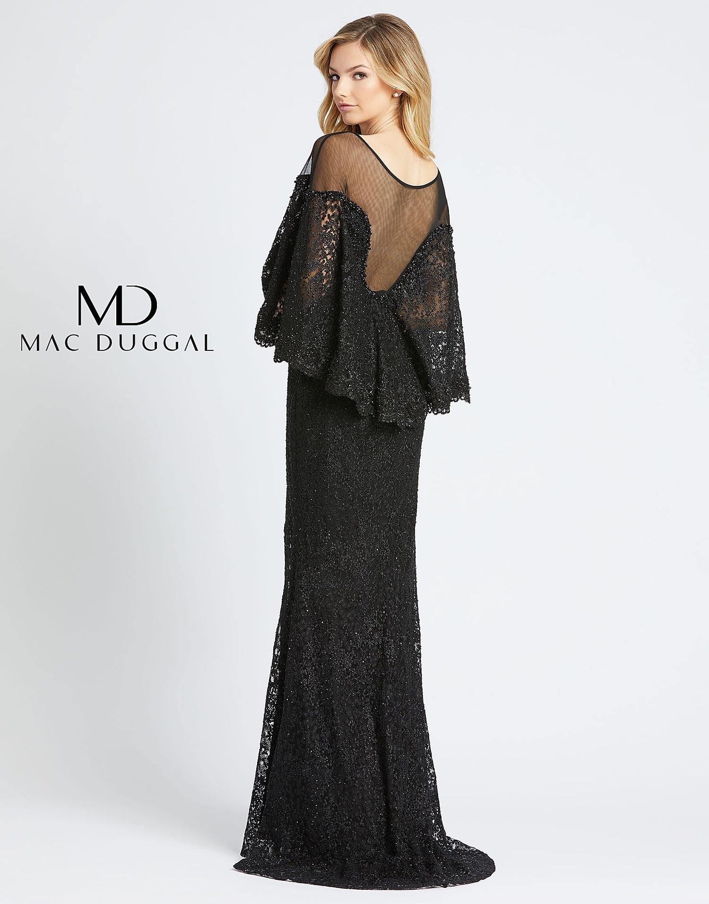 Mac Duggal Long Formal Off Shoulder Lace Gown 20072D - The Dress Outlet