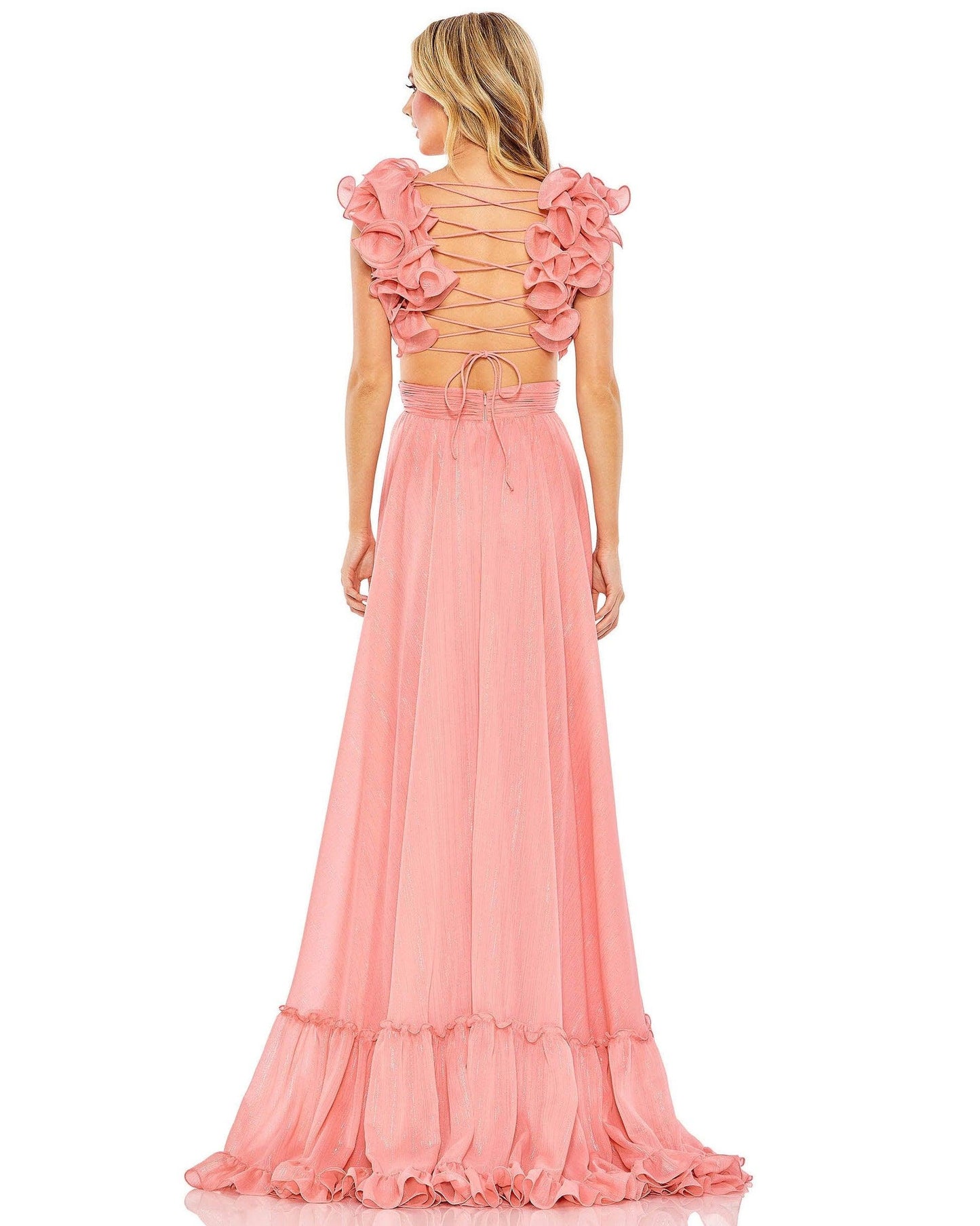 Mac Duggal Long Formal Pleated Chiffon Gown 68094 - The Dress Outlet