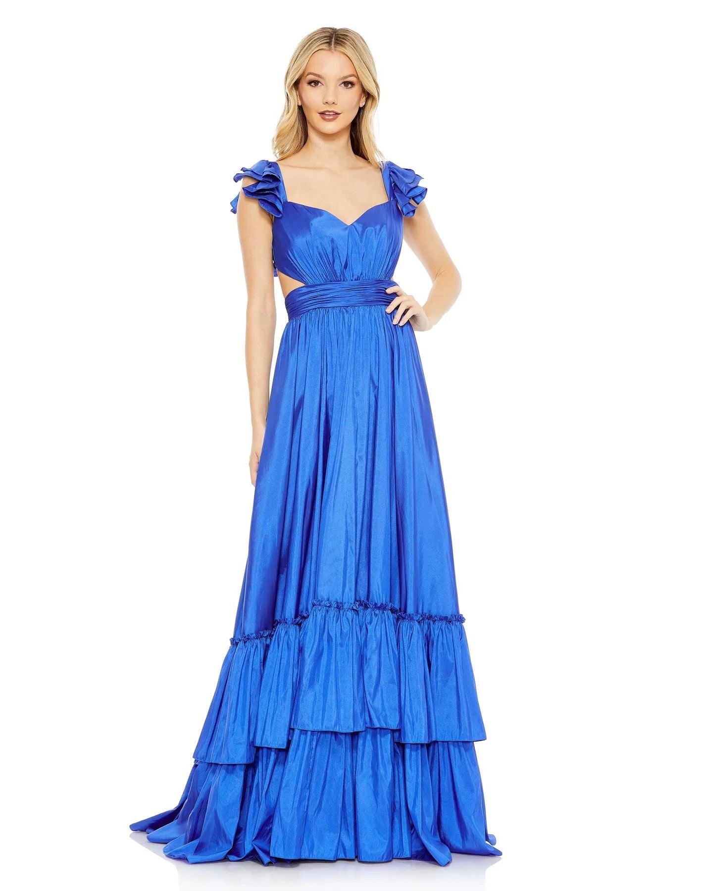 Mac Duggal Long Formal Pleated Prom Gown 68062 - The Dress Outlet