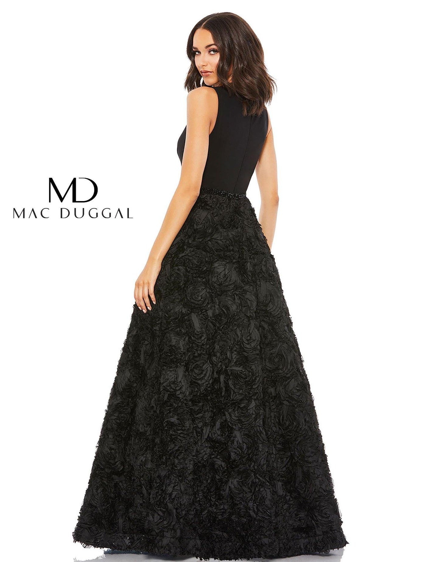 Mac Duggal Long Formal Sleeveless Ruffle Gown 67212 - The Dress Outlet