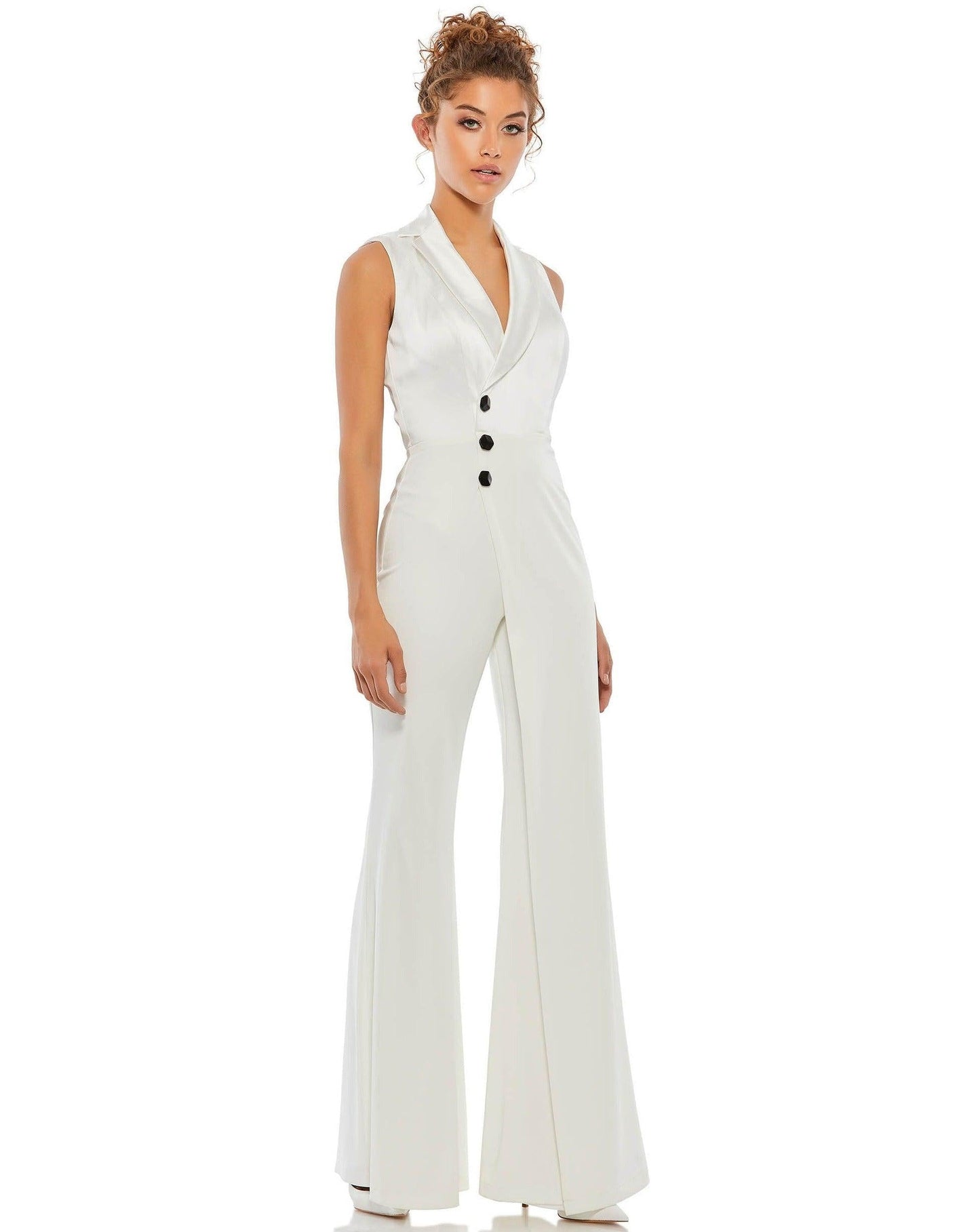 Mac Duggal Long Formal Tuxedo Jumpsuit 26603 - The Dress Outlet