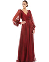 Mac Duggal Long Mother of the Bride Dress Garnet