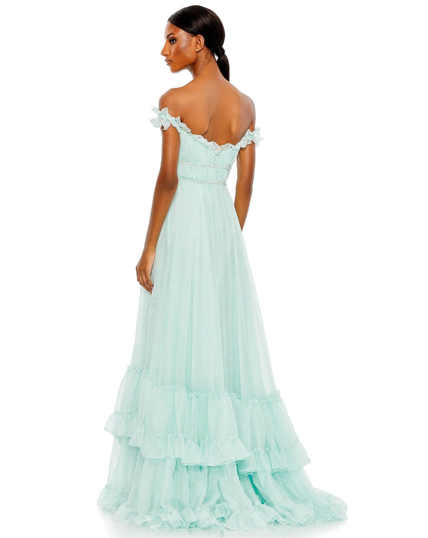 Mac Duggal Long Off Shoulder Formal Dress 68086 - The Dress Outlet