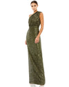 Prom Dresses Long One Shoulder Formal Prom Gown Olive