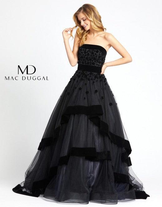 Mac Duggal Long Prom Strapless Formal Dress 66346 Sale - The Dress Outlet