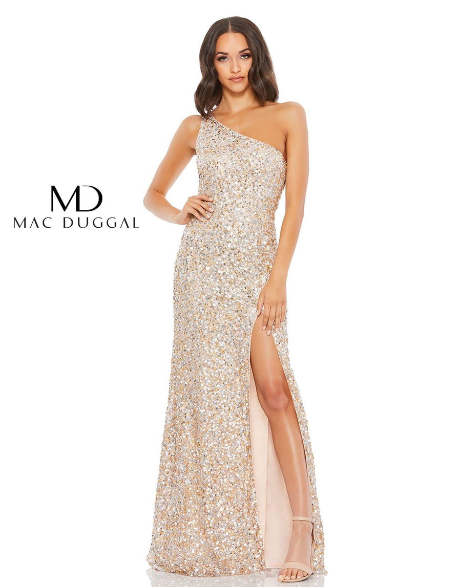 Mac Duggal Long Shoulder Prom Dress 10729 - The Dress Outlet