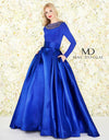 Mac Duggal Long Sleeve Embellished Ballgown 12093R - The Dress Outlet