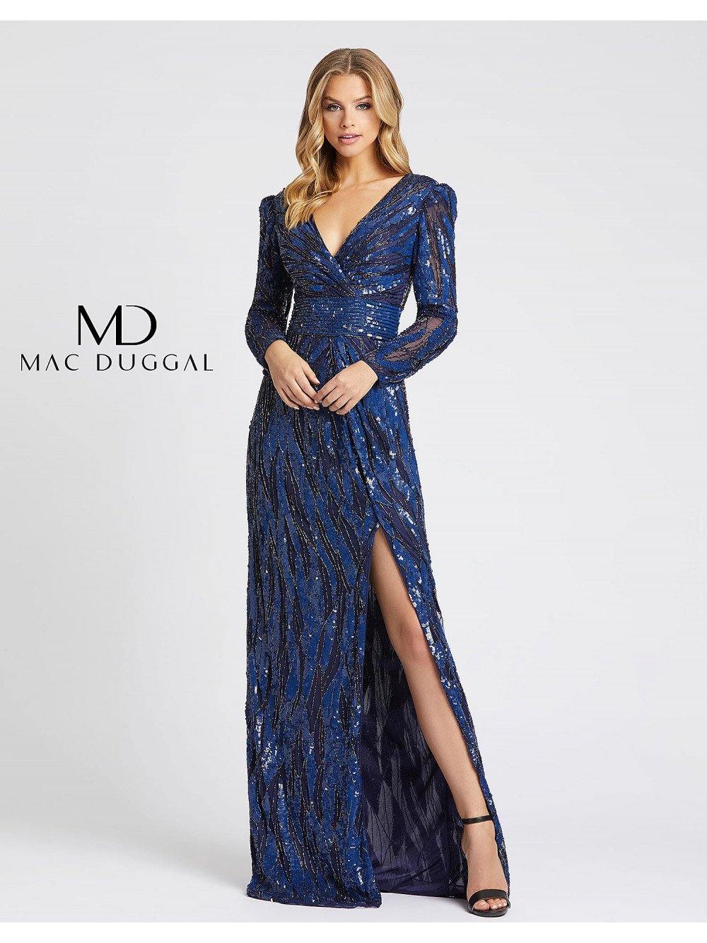 Mac Duggal Long Sleeve Evening Prom Dress 4635D - The Dress Outlet