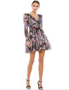 Mac Duggal Long Sleeve Floral Cocktail Dress 55423 - The Dress Outlet