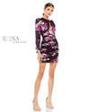 Mac Duggal Long Sleeve Floral Print Dress 2635 - The Dress Outlet