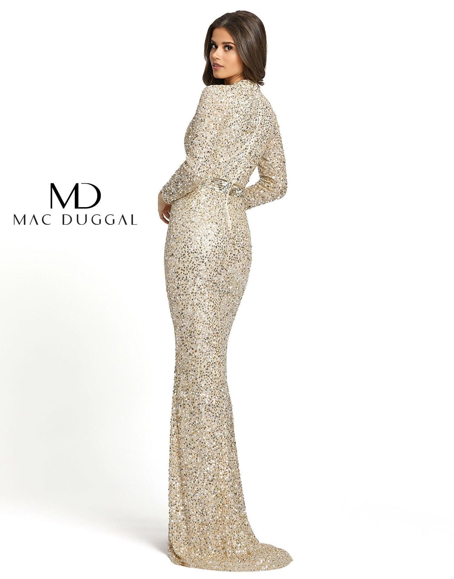 Mac Duggal Long Sleeve Formal Dress 5140 Sale - The Dress Outlet