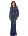 Mac Duggal Long Sleeve Formal Long Dress 5519 - The Dress Outlet