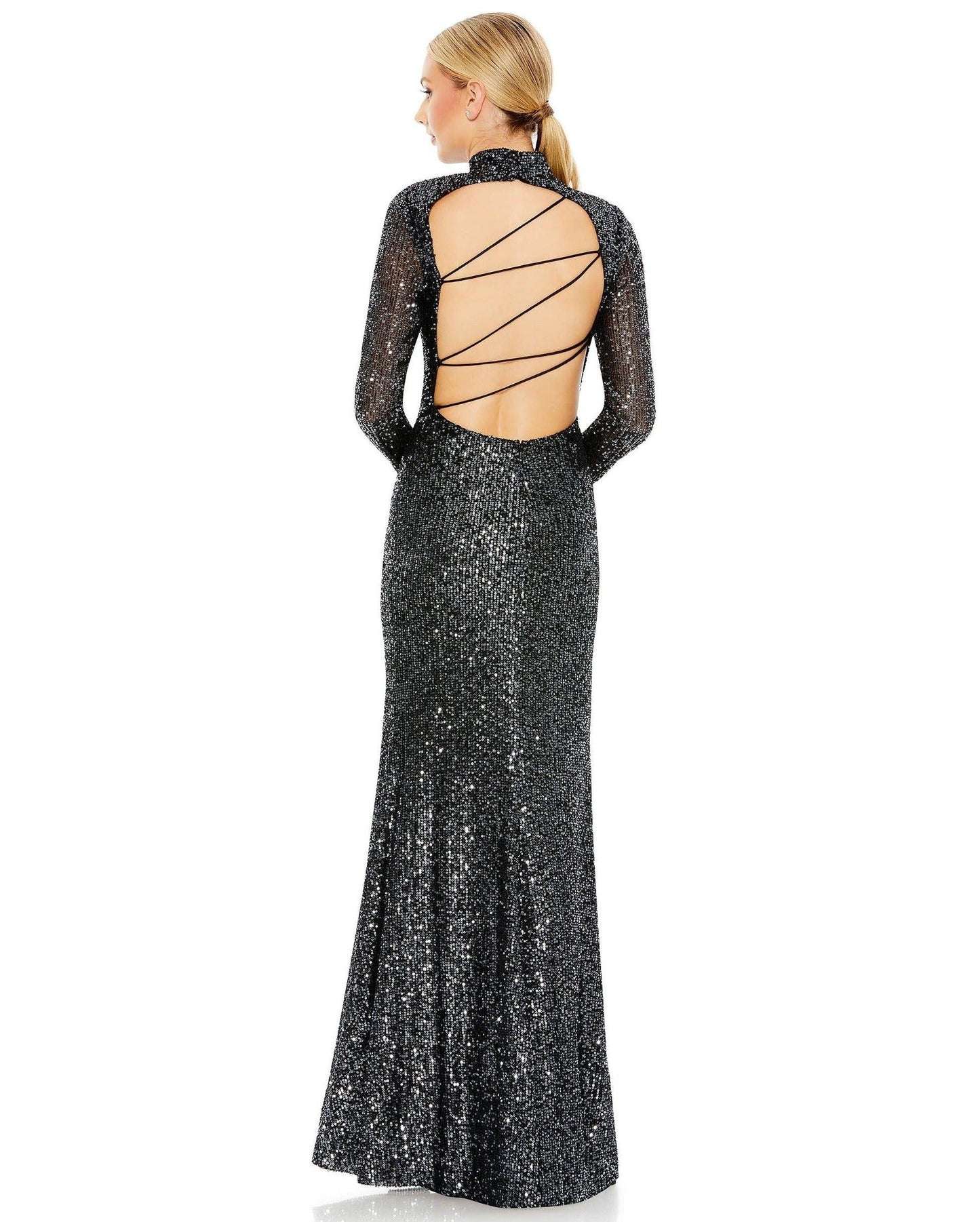 Mac Duggal Long Sleeve Formal Prom Dress 42014 - The Dress Outlet