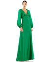 Mac Duggal Long Sleeve Formal Satin Dress 55693 - The Dress Outlet