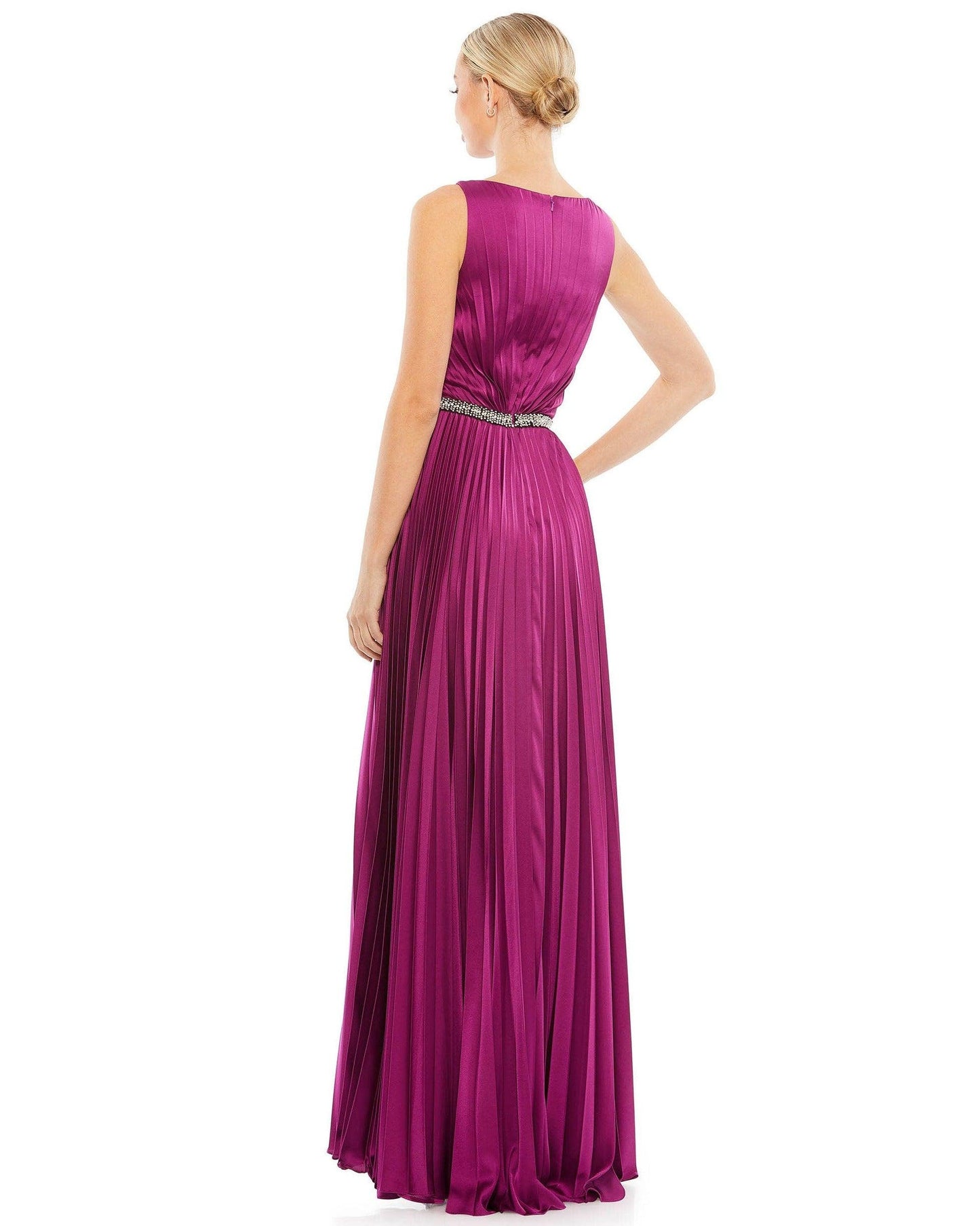 Mac Duggal Long Sleeveless Formal Beaded Gown 26610 - The Dress Outlet