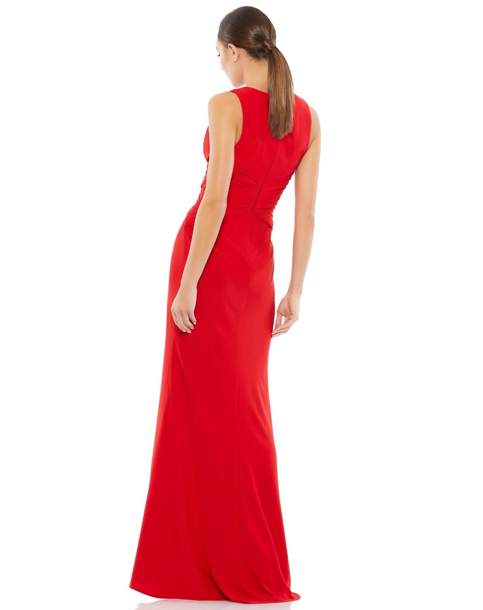 Red Mac Duggal 55703 Long Sleeveless Formal Prom Gown for $199.0 – The ...