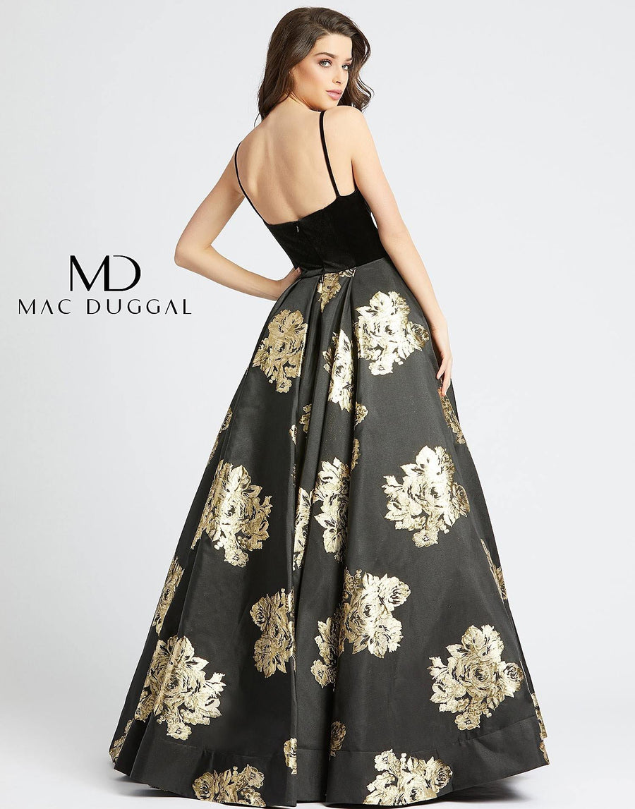 Mac Duggal Long Spaghetti Strap Ball Gown 25955I - The Dress Outlet