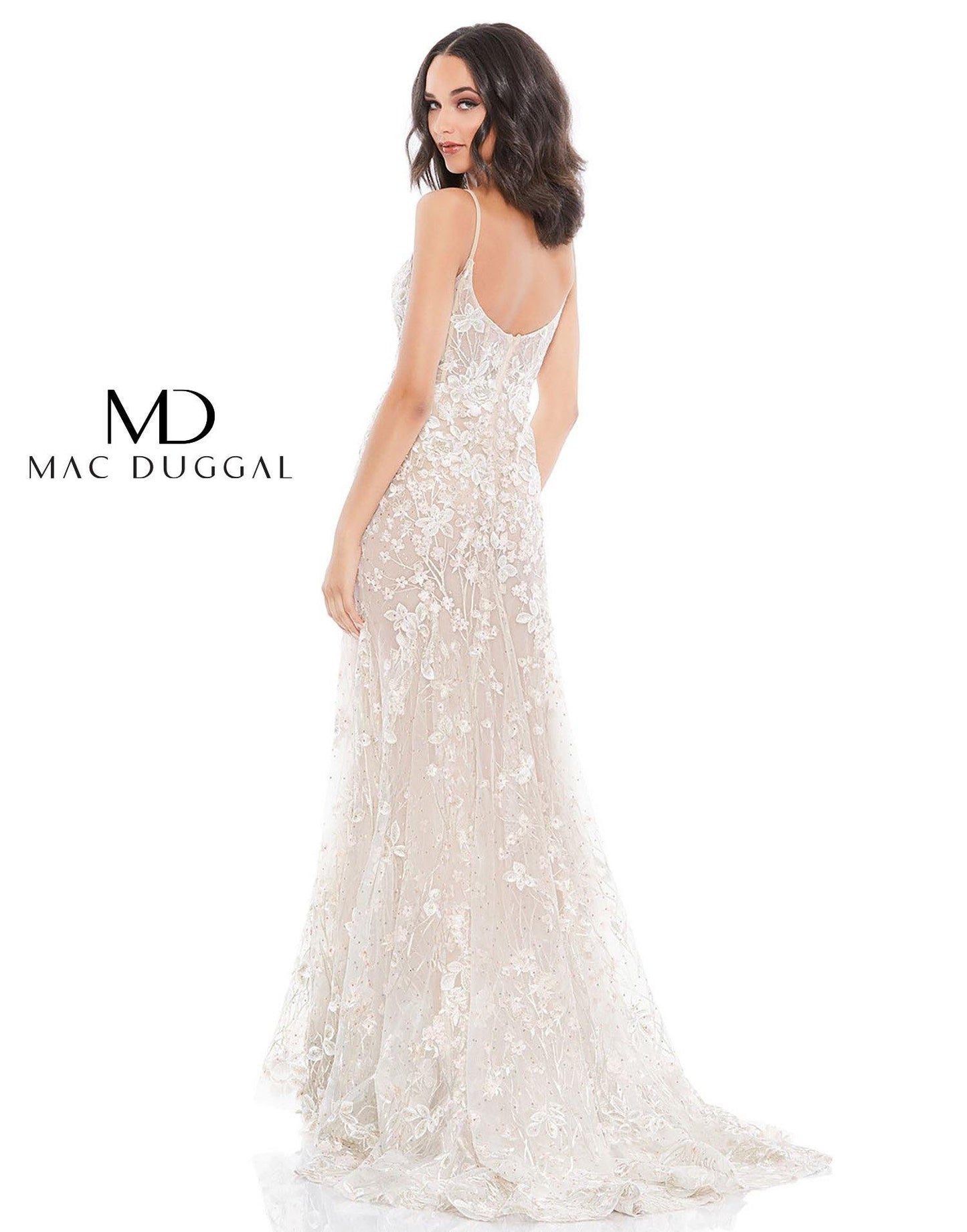 Mac Duggal Long Spaghetti Strap Formal Dress 67492 - The Dress Outlet