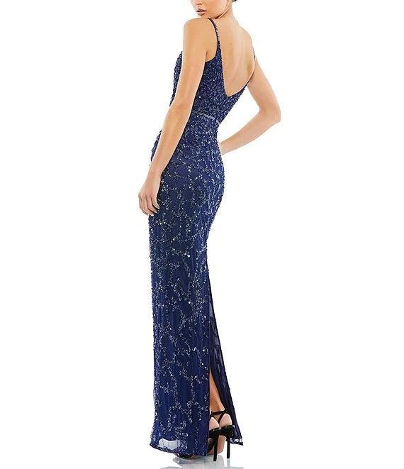 Mac Duggal Long Spaghetti Strap Formal Gown 5481 - The Dress Outlet