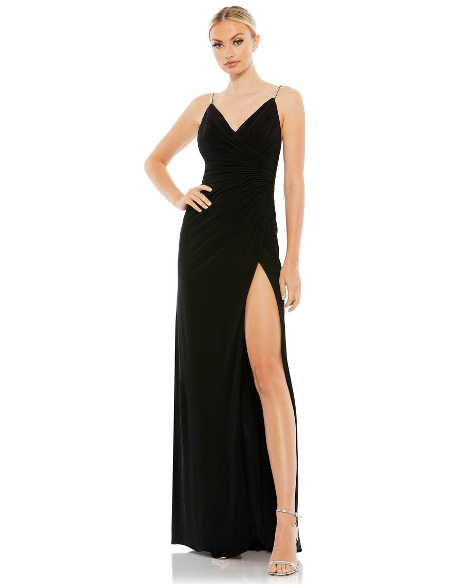 Mac Duggal Long Spaghetti Strap Prom Gown 26695 - The Dress Outlet