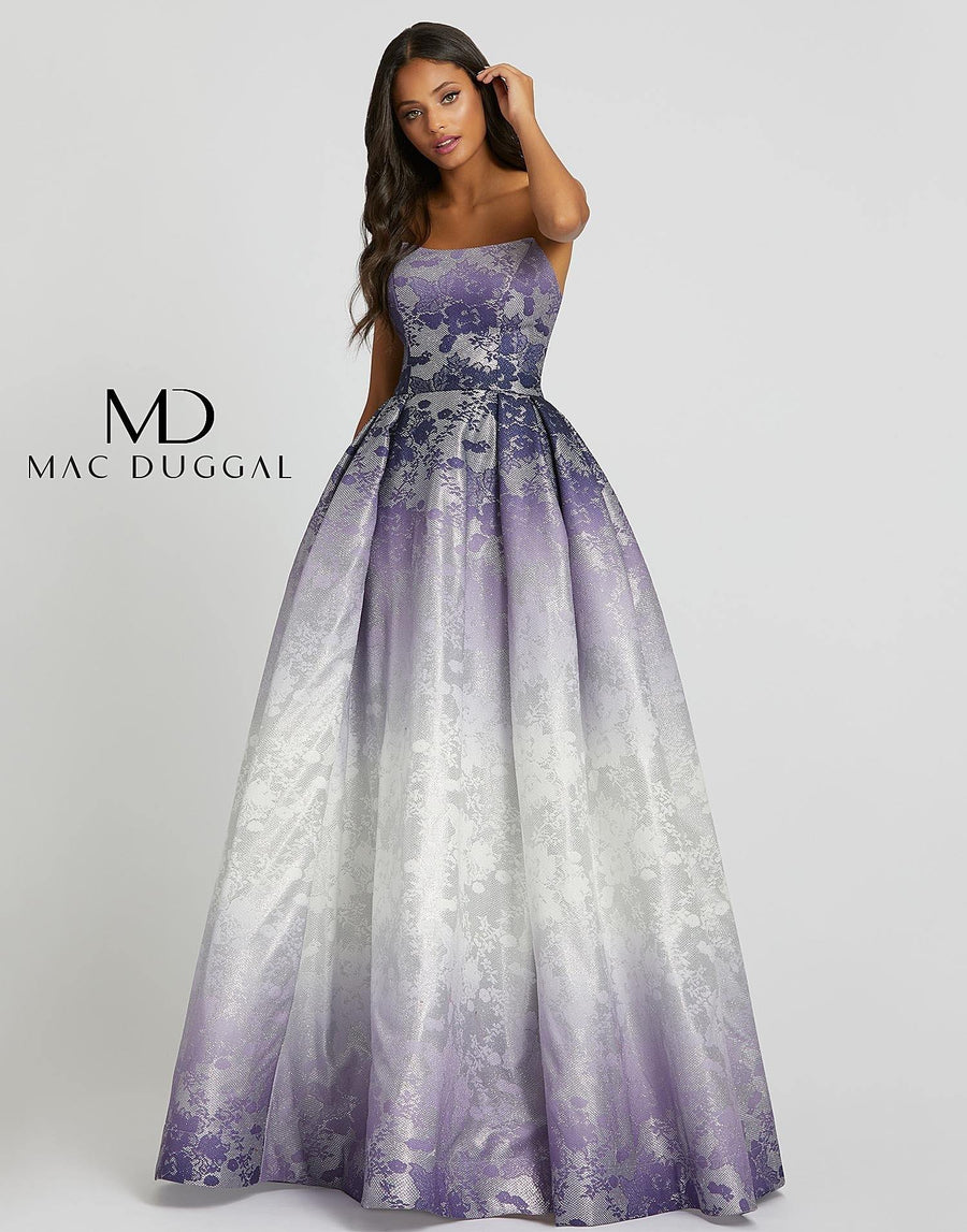 Mac Duggal Long Strapless Pleated Ball Gown 12310H - The Dress Outlet