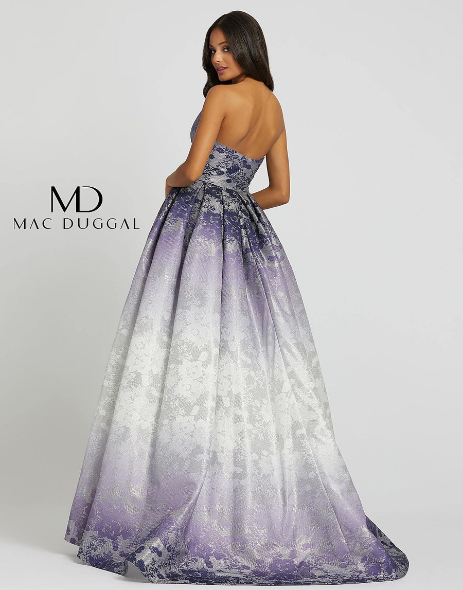 Mac Duggal Long Strapless Pleated Ball Gown 12310H - The Dress Outlet