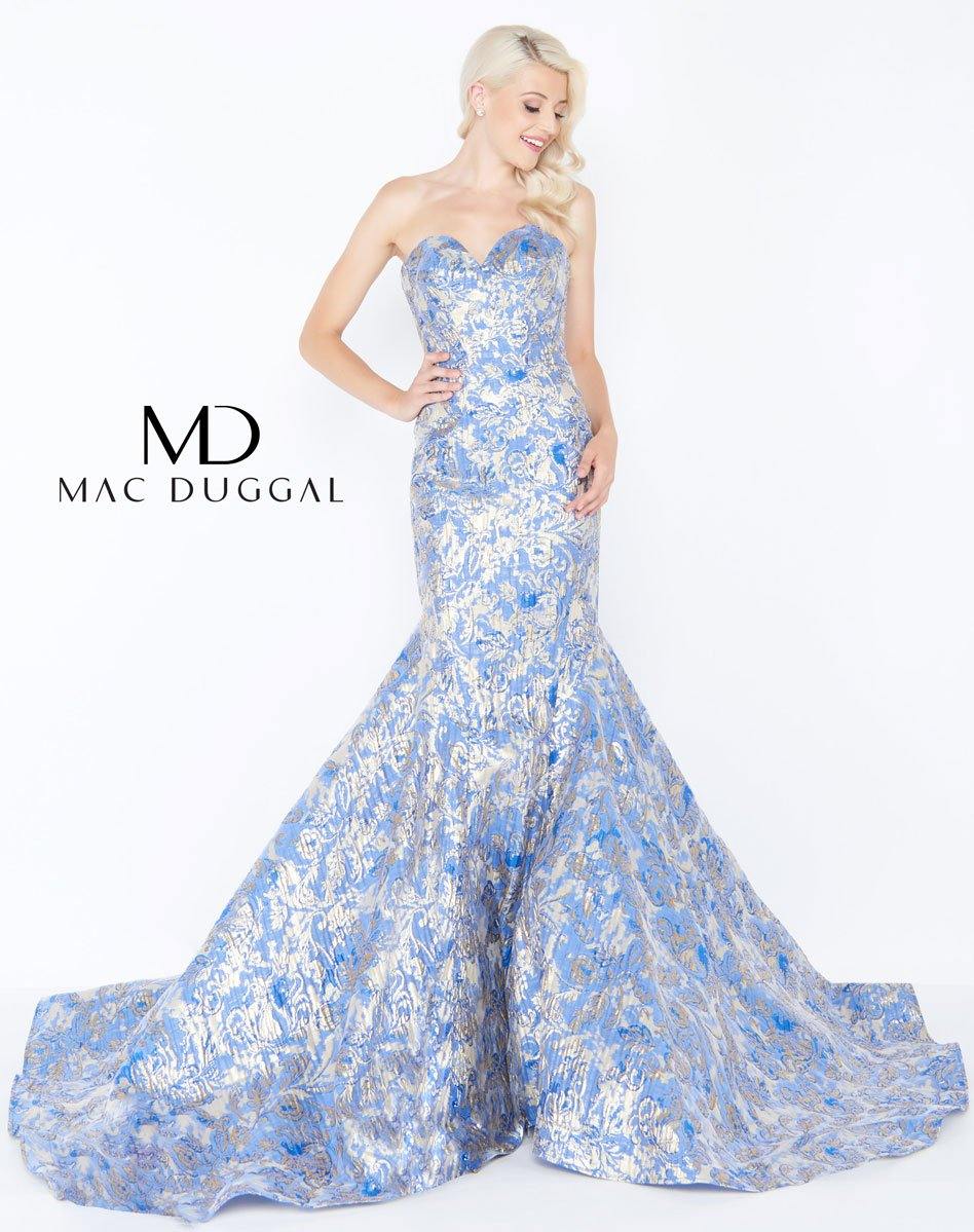 Mac Duggal Long Strapless Prom Mermaid Gown 66219M - The Dress Outlet