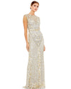 Mother of the Bride Dress Mother of the Bride Long Beaded Gown Platinum