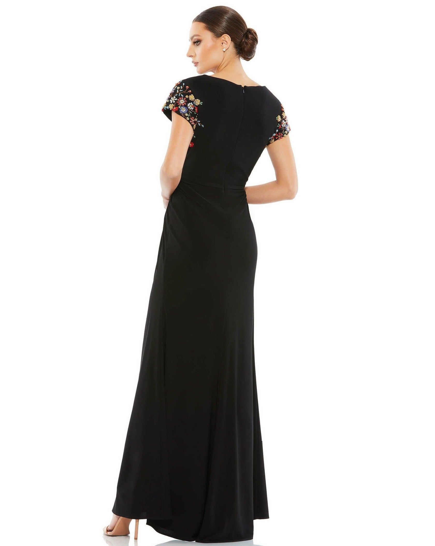 Black Multi Mac Duggal 55709 Mother of the Bride Long Dress for $299.0 ...