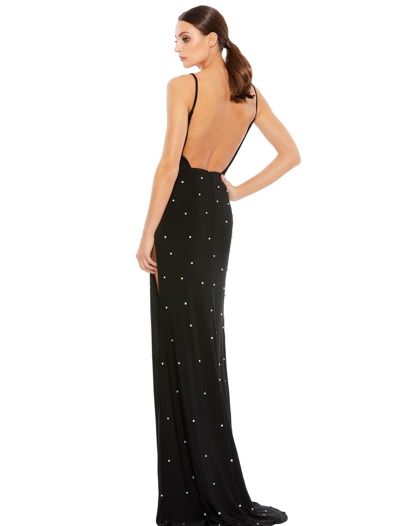 Mac Duggal P Long Spaghetti Strap Fitted Gown 67812 - The Dress Outlet