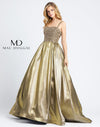 Mac Duggal Prom Long Beaded Metallic Ballgown 66743H - The Dress Outlet