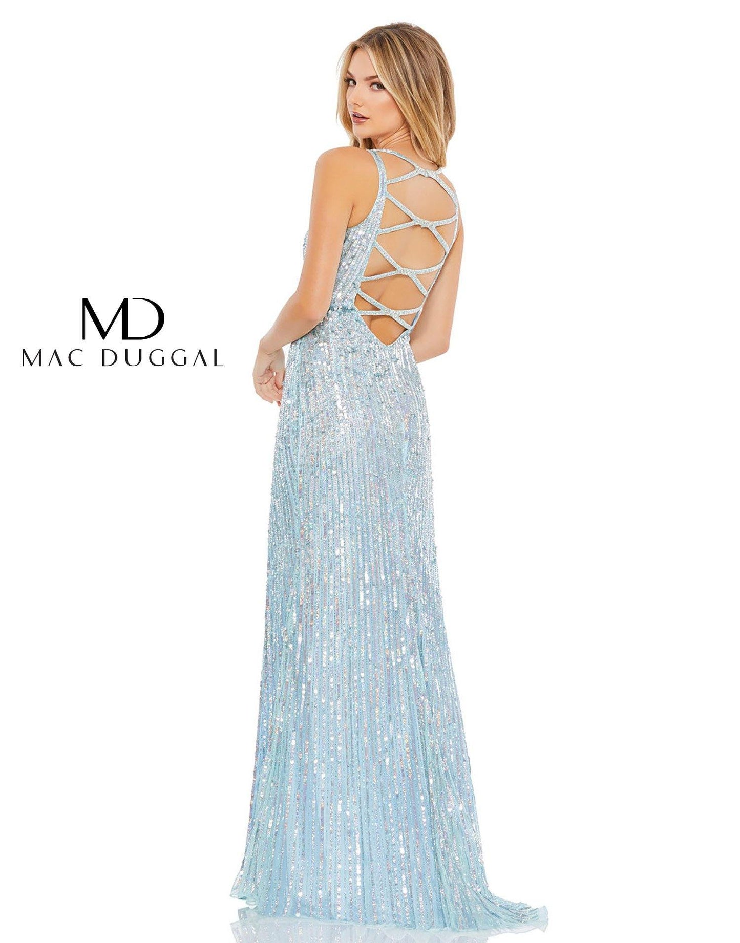 Mac Duggal Prom Long Beaded Sequins Dress 5366 - The Dress Outlet