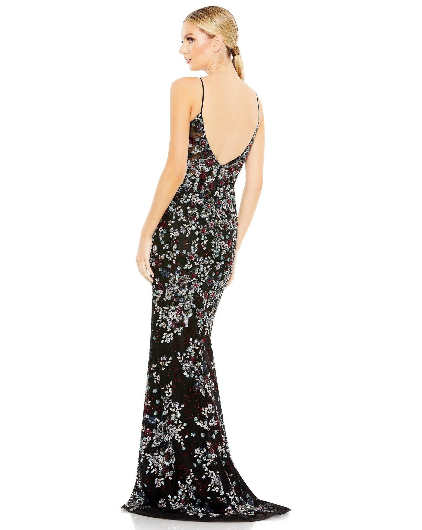 Mac Duggal Prom Long Formal Floral Print Gown 20332 - The Dress Outlet