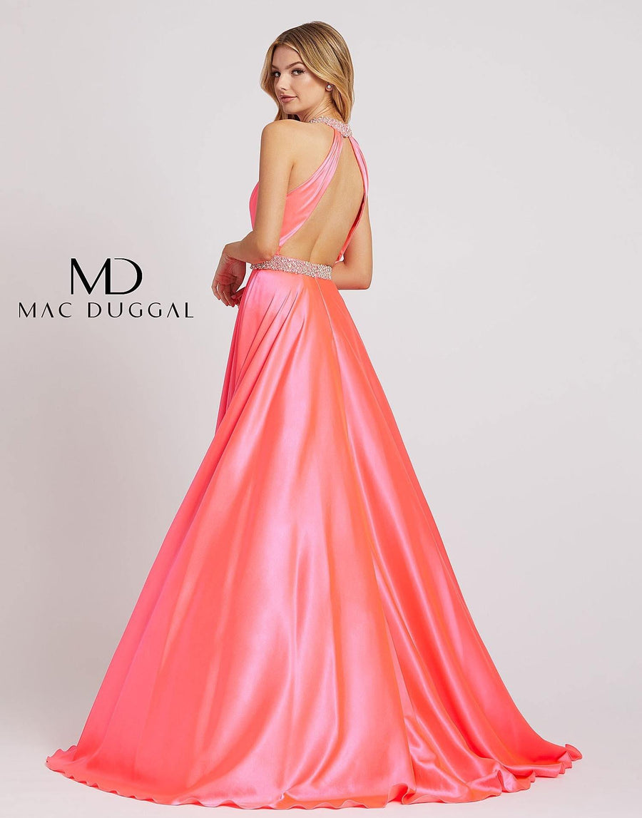 Mac Duggal Prom Long Halter Evening Gown 67339L - The Dress Outlet