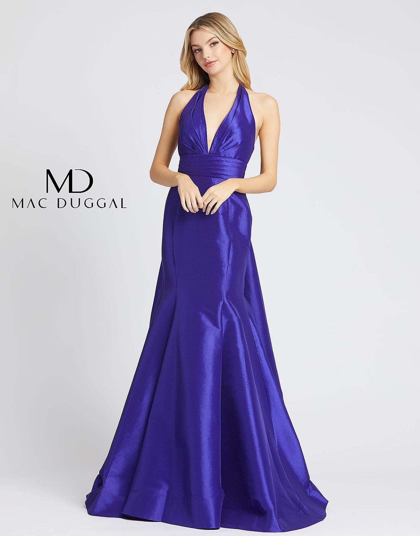 Mac Duggal Prom Long Halter Sleeveless Dress 12032L - The Dress Outlet