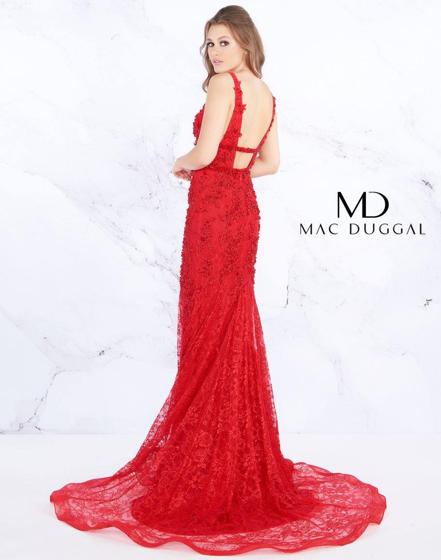 Mac Duggal Prom Long Mermaid Lace Dress 66707M - The Dress Outlet