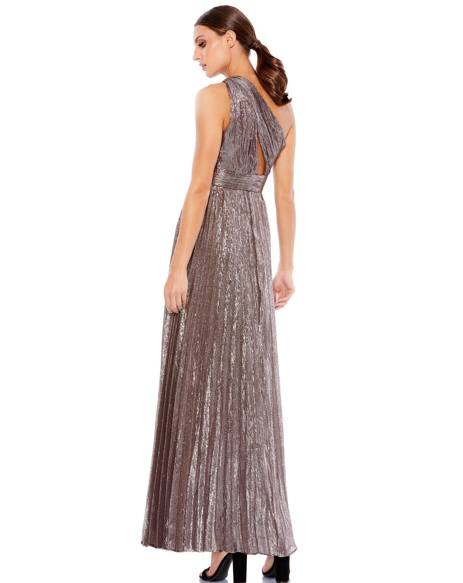 Mac Duggal Prom Long Metallic One Shoulder Gown 2149 - The Dress Outlet