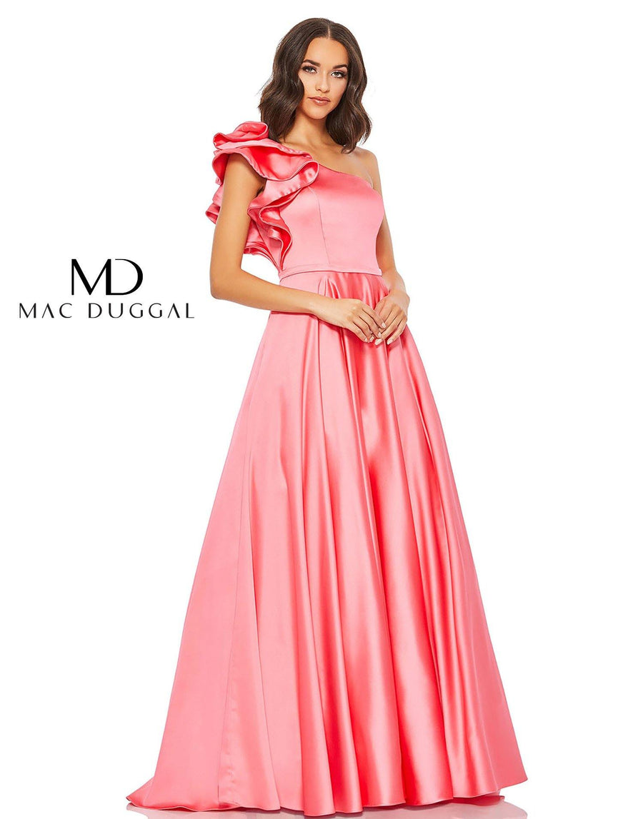 Mac Duggal Prom Long One Shoulder Ball Gown 67582 - The Dress Outlet