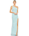 Prom Dresses Prom Long One Shoulder Formal Gown Ice Blue