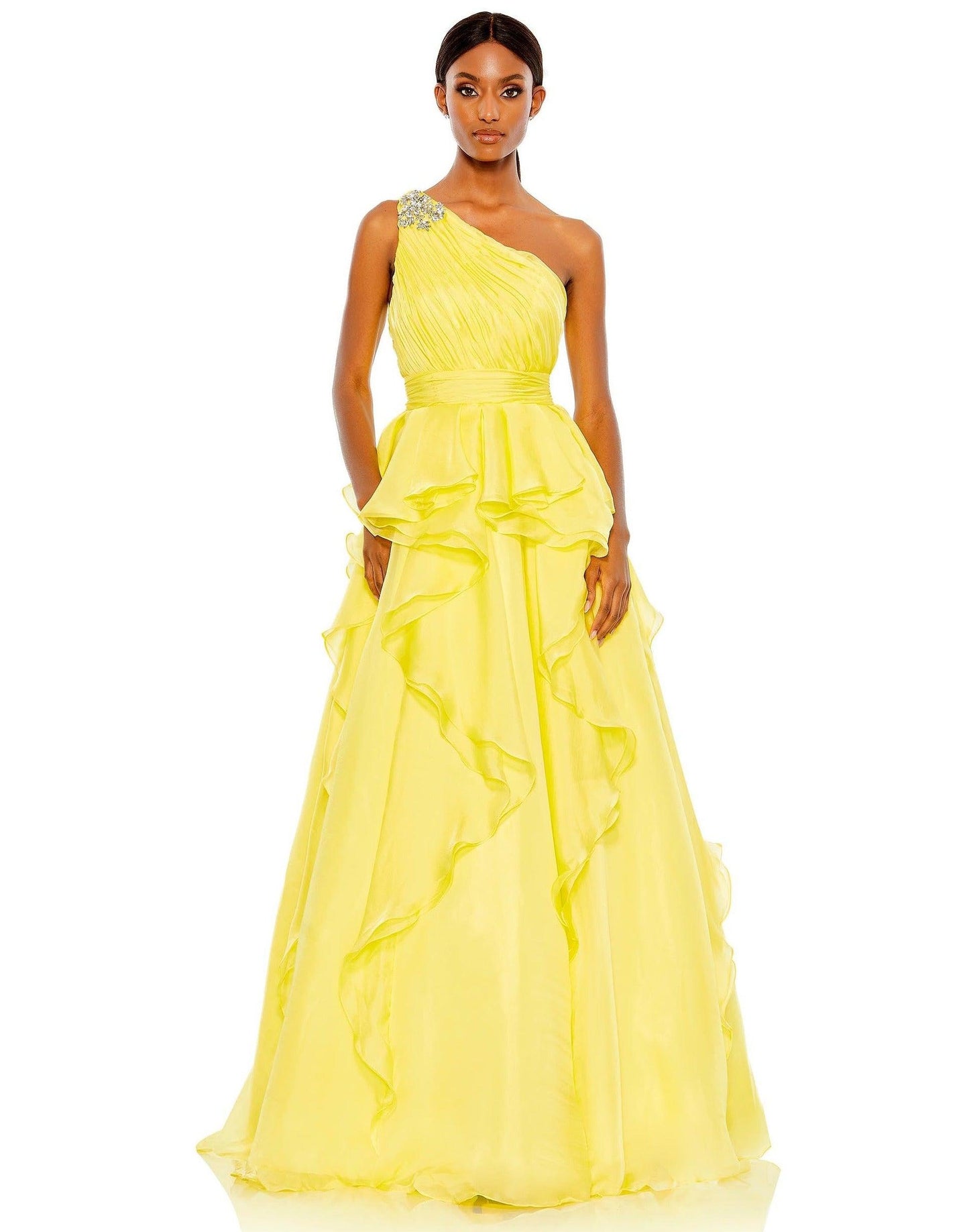 Mac Duggal Prom Long One Shoulder Formal Gown 49541 - The Dress Outlet