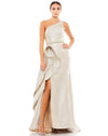 Mac Duggal Prom Long One Shoulder Metallic Gown 66975 - The Dress Outlet