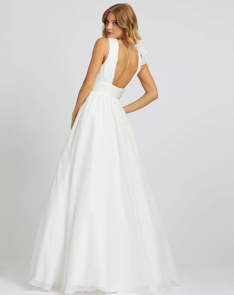 Formal Dresses Prom Long Ruffled Ball Gown White