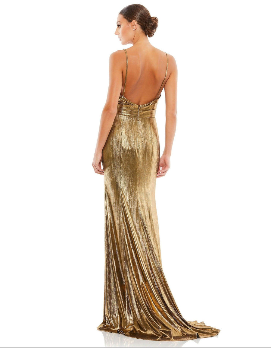 Prom Dresses Prom Long Formal Metallic Dress Bronze