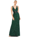 Mac Duggal Prom Long Sleeveless Evening Gown Forest Green