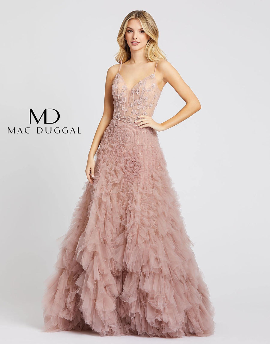 Mac Duggal Prom Long Spaghetti Strap Ball Gown 20193 - The Dress Outlet