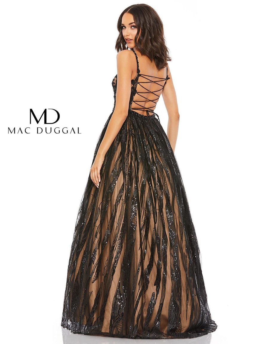 Mac Duggal Prom Long Spaghetti Strap Ball Gown 67563 - The Dress Outlet