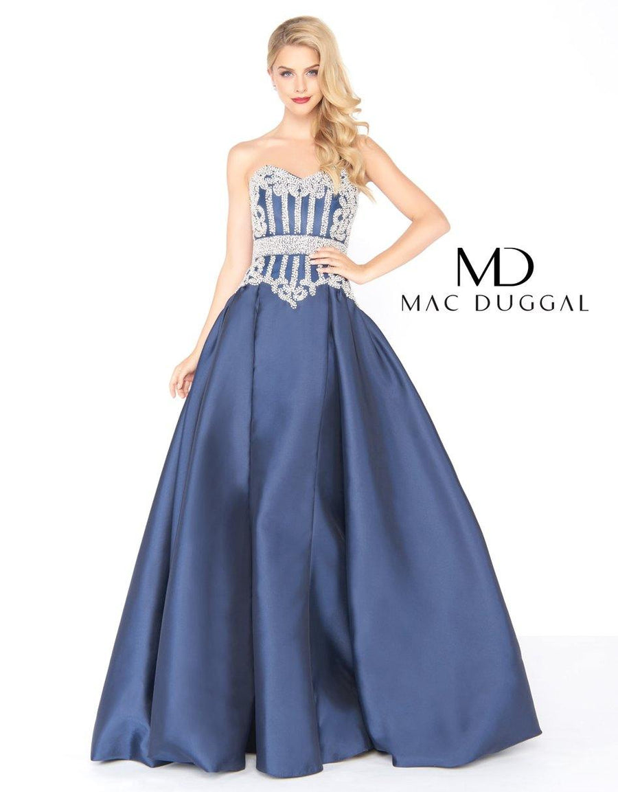 Mac Duggal Prom Long Strapless Ball Gown 62894R - The Dress Outlet